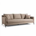 beige sofa mit abnehmbaren kissen aus polyester 200 x 90 x 75cm