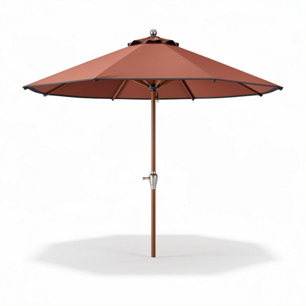 Markisen Sonnenschirm aus Polyester in terracotta 300 x 300 x 250cm